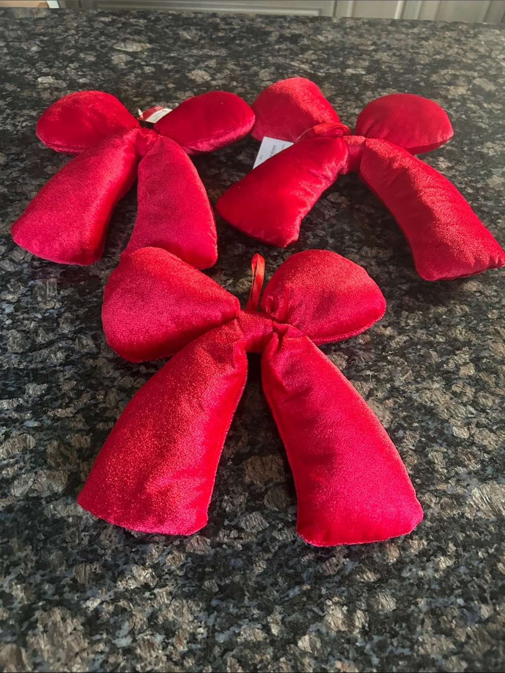 CELEBRATE IT FELT RED BOW SET OF 3 NET